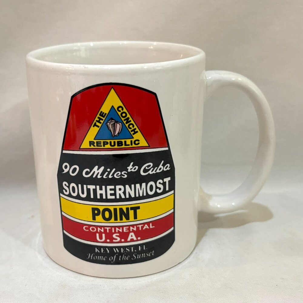Key West Southernmost Point of US Mug The Conch Republic 90 Miles from Cuba